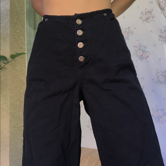 vintage high waisted wide leg flare jeans - Picture 2 of 8